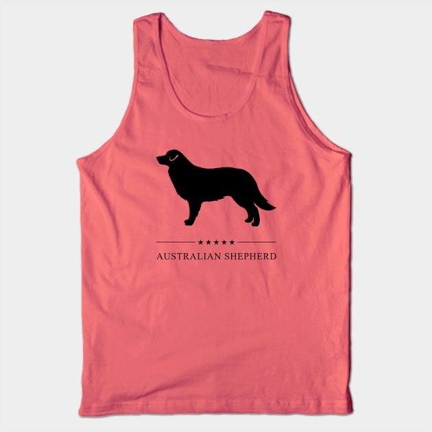 Australian Shepherd Black Silhouette Tank Top by millersye